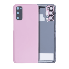 Back Cover Glass With Camera Lens For Samsung Galaxy S20 5G (No Logo) (Aftermarket Plus) (Cloud Pink)