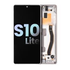 OLED Assembly With Frame Compatible For Samsung Galaxy S10 Lite (Service Pack) (Prism White)