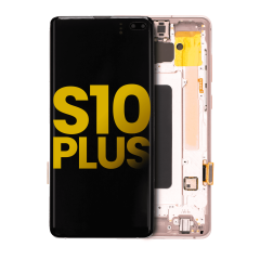 OLED Assembly with Frame Compatible For Samsung Galaxy S10 Plus (Refurbished) (Flamingo Pink)