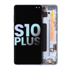 OLED Assembly With Frame Compatible For Samsung Galaxy S10 Plus (Service Pack) (Prism Blue)