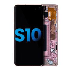 LCD Assembly With Frame Compatible For Samsung Galaxy S10 (Aftermarket: TFT) (Flamingo Pink)