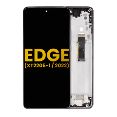 OLED Assembly With Frame Compatible For Motorola Moto Edge (XT2205-1 / 2022) (Refurbished) (Gray)