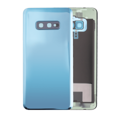 Back cover Glass With Camera Lens For Samsung Galaxy S10E (No Logo) (Aftermarket Plus) (Prism Blue)