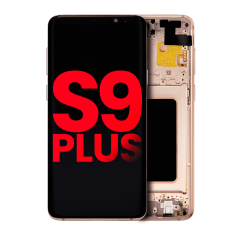 OLED Assembly With Frame Compatible For Samsung Galaxy S9 Plus (Aftermarket Plus) (Sunrise Gold)