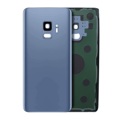 Back Cover Glass With Camera Lens For Samsung Galaxy S9 (No Logo) (Aftermarket Plus) (Coral Blue)