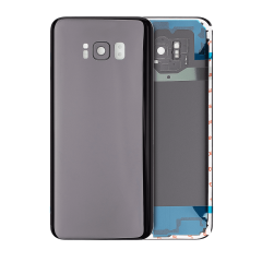 Back Cover Glass With Camera Lens For Samsung Galaxy S8 Plus (No Logo) (Aftermarket Plus) (Midnight Black)