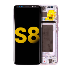 OLED Assembly With Frame Compatible For Samsung Galaxy S8 (Refurbished) (Orchid Gray)