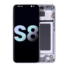 OLED Assembly With Frame Compatible For Samsung Galaxy S8 (Service Pack) (Orchid Gray)