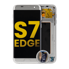 OLED Assembly With Frame Compatible For Samsung Galaxy S7 Edge (Refurbished) (International / G935F) (Silver)