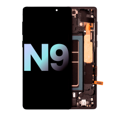 OLED Assembly With Frame Compatible For Samsung Galaxy Note 9 (Service Pack) (Midnight Black)