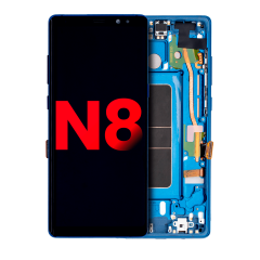 OLED Assembly With Frame Compatible For Samsung Galaxy Note 8 (Aftermarket Plus) (Deep sea Blue)