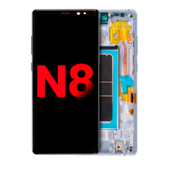 OLED Assembly With Frame Compatible For Samsung Galaxy Note 8 (Aftermarket Plus) (Orchid Gray)