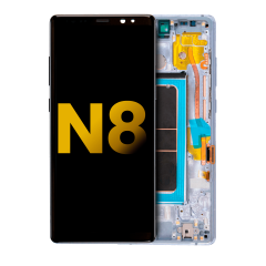 OLED Assembly With Frame Compatible For Samsung Galaxy Note 8 (Refurbished) (Orchid Gray)