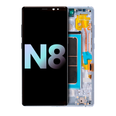 OLED Assembly With Frame Compatible For Samsung Galaxy Note 8 (Service Pack) (Orchid Gray)