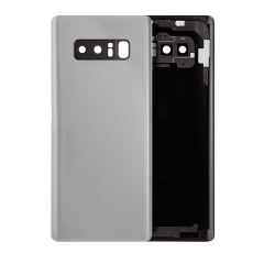Back Cover Glass With Camera Lens For Samsung Galaxy Note 8 (No Logo) (Aftermarket Plus) (Silver)