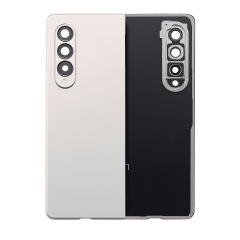 Back Cover Glass With Camera Lens For Samsung Galaxy Z Fold 3 5G (Premium) (Phantom Silver)