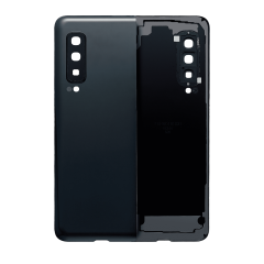 Back Cover Glass With Camera Lens Compatible For Samsung Galaxy Fold 4G (F900) (Aftermarket Plus) (Cosmos Black)