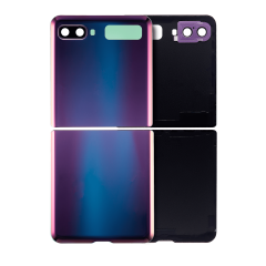 Back Cover Glass With Camera Lens Compatible For Samsung Galaxy Z Flip 4G (F700) (Mirror Purple)