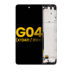 LCD Assembly With Frame Compatible For Motorola Moto G04 (XT2421 / 2024) (Refurbished) (All Colors)