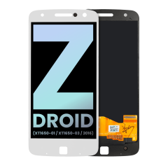 LCD Assembly Without Frame For Motorola Moto Z Droid (XT1650-01 / XT1650-03 / 2016) (Genuine OEM) (White)