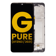 LCD Assembly With Frame Compatible For Motorola Moto G Pure (XT2163 / 2021) (Refurbished) (All Colors)