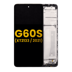 LCD Assembly With Frame For Motorola Moto G60S (XT2133 / 2021) (Refurbished) (Black)
