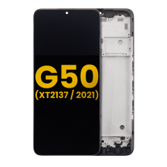 LCD Assembly With Frame Compatible For Motorola Moto G50 (XT2137 / 2021) (Refurbished) (All Colors)