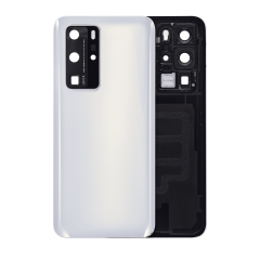 Back cover Glass With Camera Lens Compatible For Huawei P40 Pro (Ice White)
