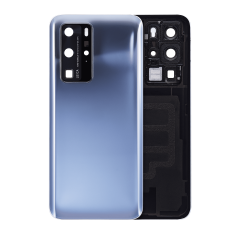 Back cover Glass With Camera Lens Compatible For Huawei P40 Pro (Mirror Silver)