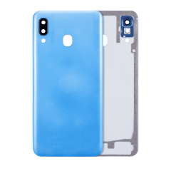 Back cover Glass With Camera Lens Compatible For Samsung Galaxy A30 (A305 / 2019) (Aftermarket Plus) (Blue)