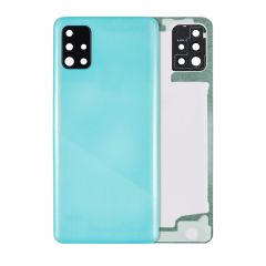 Back cover Glass With Camera Lens Compatible For Samsung Galaxy A51 4G (A515 / 2019) (Aftermarket Plus) (Prism Crush Blue)