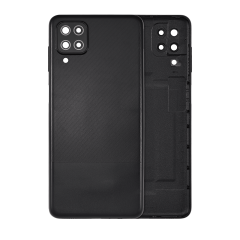 Back Cover Glass With Camera Lens For Samsung Galaxy A12 (A125 / 2020) (Aftermarket Plus) (Black)