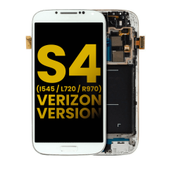 OLED Assembly With Frame Compatible For Samsung Galaxy S4 (I545 / L720 / R970) (Verizon & Sprint) (Refurbished) (White)