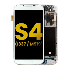OLED Assembly With Frame Compatible For Samsung Galaxy S4 (I337 / M919) (AT&T & T-Mobile / Straight Talk) (Refurbished) (White)