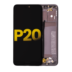 LCD Assembly With Frame For Huawei P20 (Refurbished) (Black)