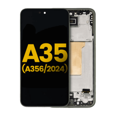 OLED Assembly With Frame Compatible For Samsung Galaxy A35 5G (A356 / 2024) (Refurbished) (Lemon)