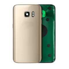 Back Cover Glass With Camera Lens Compatible For Samsung Galaxy S7 (No Logo) (Aftermarket Plus) (Gold Platinum)