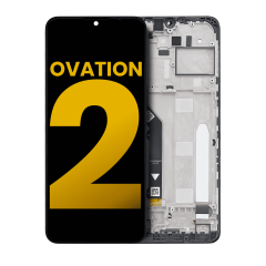 LCD Assembly With Frame Compatible For Cricket Ovation 2 (Refurbished) (All Colors)