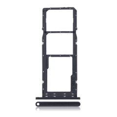 Dual Sim Card Tray Compatible For Samsung Galaxy A02S (A025 / 2020) / A03 (A035 / 2021) (Black)