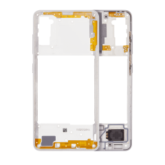 Mid-Frame Housing Compatible For Samsung Galaxy A41 (A415 / 2020) (Aftermarket Plus) (Prism Crush Silver)