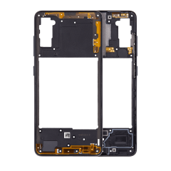Mid-Frame Housing Compatible For Samsung Galaxy A41 (A415 / 2020) (Aftermarket Plus) (Prism Crush Black)