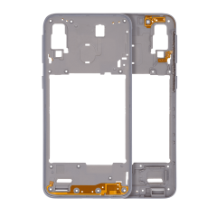 Mid-Frame Housing Compatible For Samsung Galaxy A40 (A405 / 2019) (Aftermarket Plus) (White)