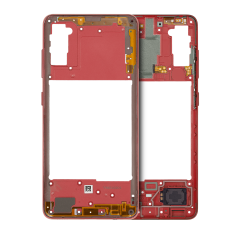Mid-Frame Housing Compatible For Samsung Galaxy A41 (A415 / 2020) (Aftermarket Plus) (Prism Crush Red)