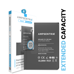 Extended Capacity Replacement Battery Compatible For iPhone 12 Pro Max (AmpSentrix Basic Extended)