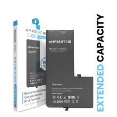 Extended Capacity Replacement Battery Compatible For iPhone 11 Pro Max (AmpSentrix Basic Extended)