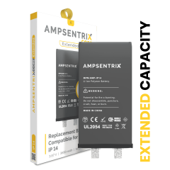Replacement High Capacity Battery Core Compatible For iPhone 14 (Spot Welding Required) (AmpSentrix Core Extended)