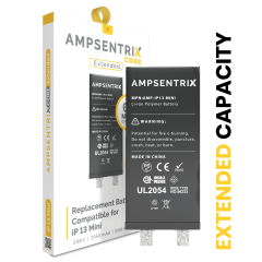 Replacement Battery Compatible For IPhone 13 Mini (Spot Welding Required) (AmpSentrix Core Extended)
