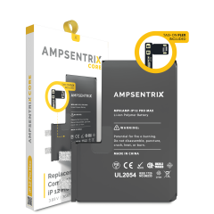 Replacement Battery Core with Universal Tag-On Flex Compatible For iPhone 12 Pro Max (Spot Welding Required) (AmpSentrix Core)