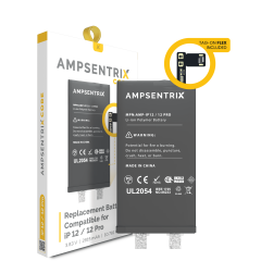 Replacement Battery Core with Universal Tag-On Flex Compatible For iPhone 12 / 12 Pro (Spot Welding Required) (AmpSentrix Core)