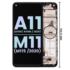 LCD Assembly With Frame Compatible For Samsung Galaxy A11 (A115F / A115M / 2020) / M11 (M115 / 2020)(International Version) (Service Pack) (All colors)